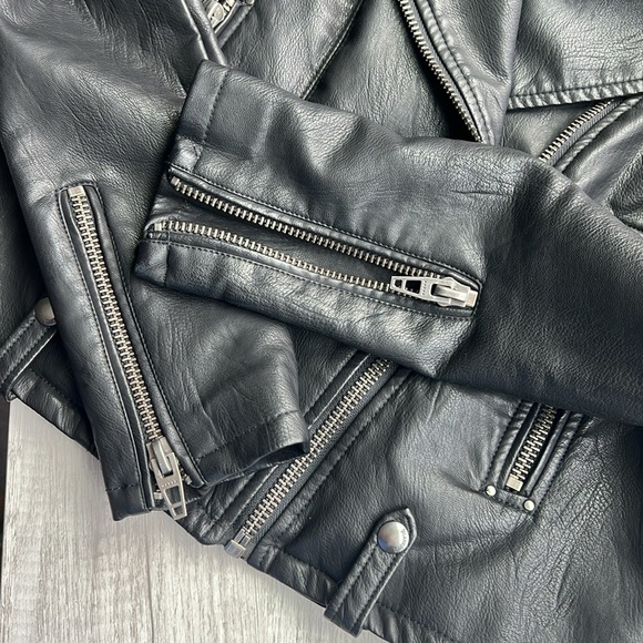 BLANK NYC Leather Jacket with Removable Hood - Picture 4 of 10